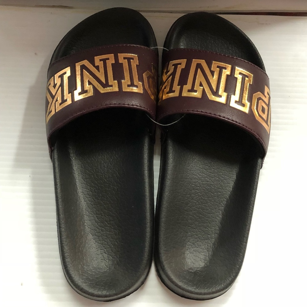 Victoria’s Secret Pink Single Strap Slides Sandals NWT